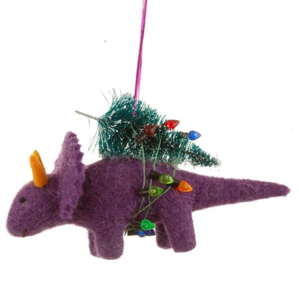 Sass & Belle Roarsome Dinosaur Christmas Tree Felt Decoration