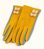 Powder Abigail Gloves - Mustard/Denim