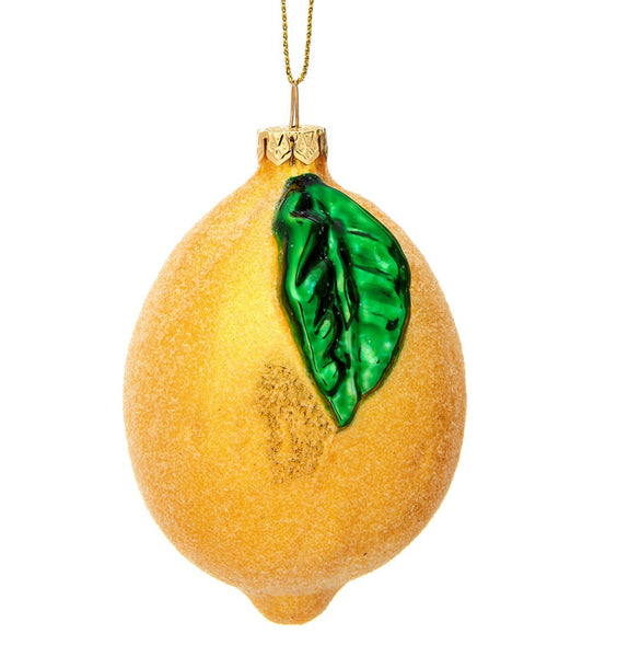 Sass & Belle Shimmering Lemon Shaped Bauble