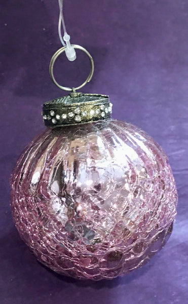 Glass Bauble - Pink