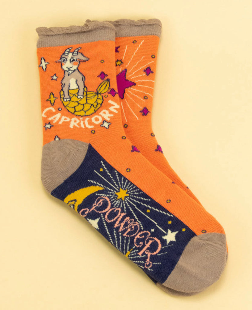 Powder Capricorn Zodiac Ankle Socks