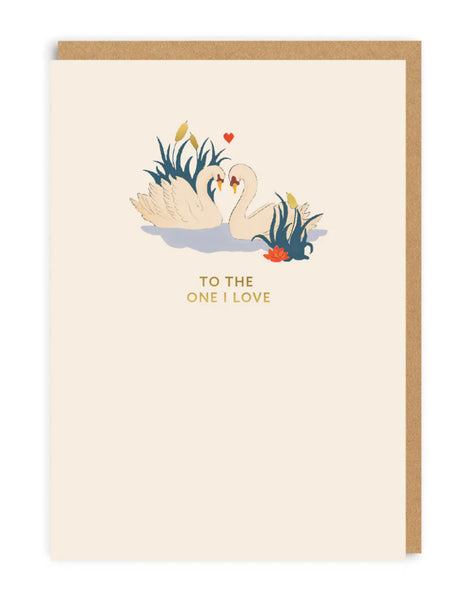 Cath Kidston To The One I Love Swans Greeting Card