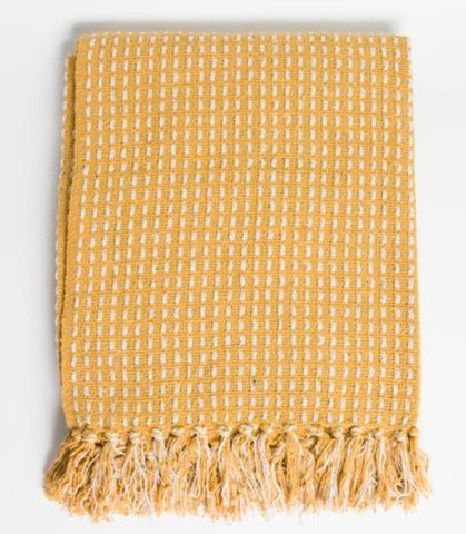 Gisela Graham Woven Stab Stitch Cotton Throw