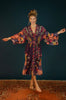 Powder Trailing Wisteria Kimono Gown - Amethyst