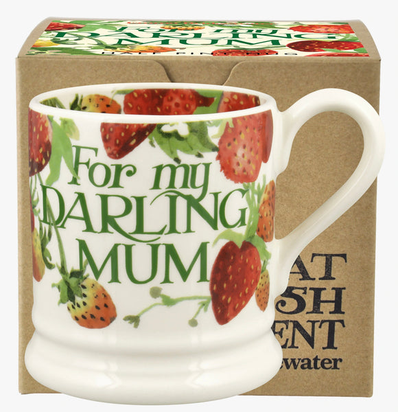 Emma Bridgewater Vegetable Garden Strawberries Darling Mum 1/2 Pint Mug Boxed