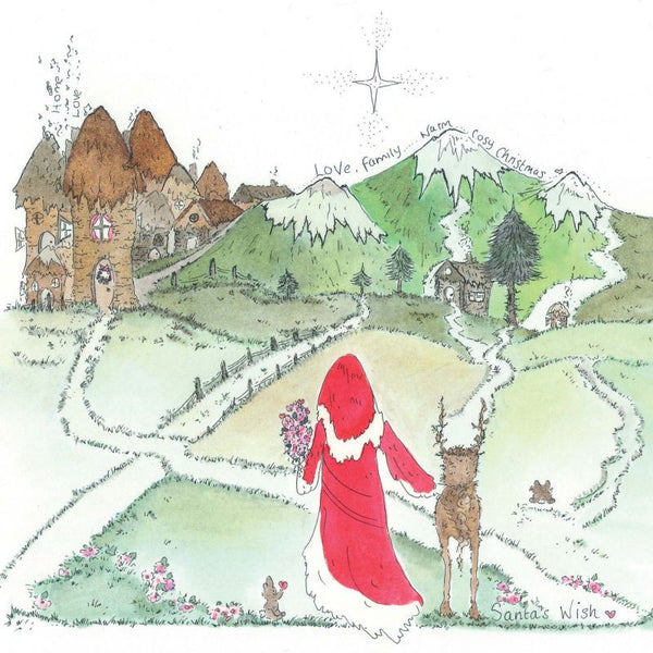 The Porch Fairies Christmas Card - 'Santa's Wish'