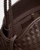 Katie Loxton Nova Hand Woven Large Shoulder Bag - Chocolate