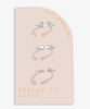 Joma Jewellery Stacks of Style Rings - Silver & Pink Enamel