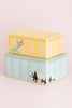 Yvonne Ellen Panda/Parakeet Rectangular Tins - Set Of Two