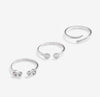 Joma Jewellery Stacks of Style Rings - Silver & Zirconia