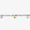Joma Jewellery Sparkle Confetti A Little 'Friendship, Laughter, Happiness' Bracelet