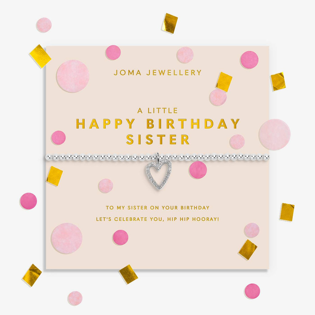 Joma Jewellery Confetti A Little 'Happy Birthday Sister' Bracelet