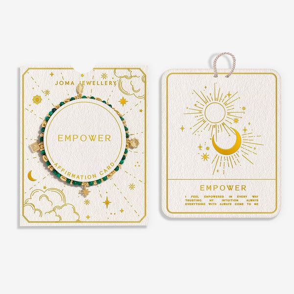 Joma Jewellery Affirmation Card 'Empower' Bracelet
