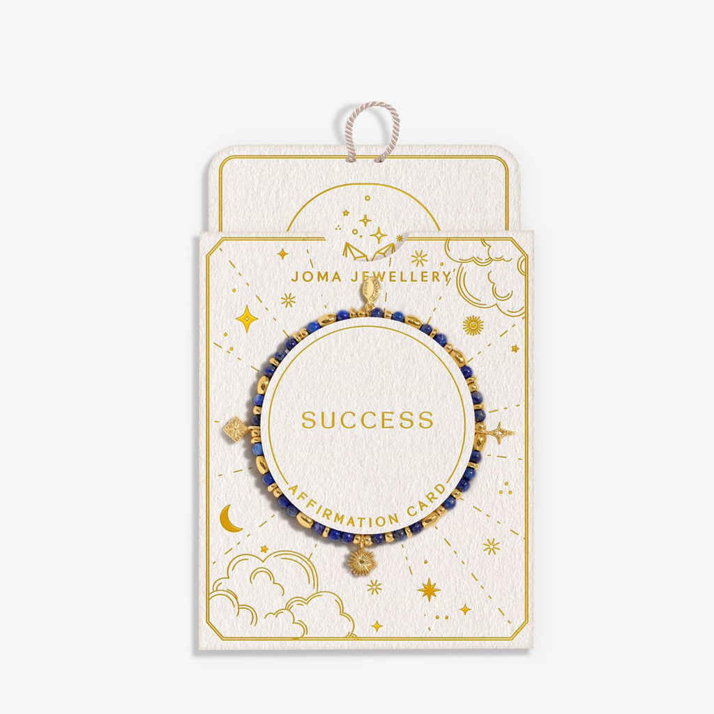 Joma Jewellery Affirmation Card 'Success' Bracelet