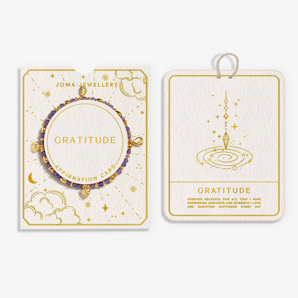 Joma Jewellery Affirmation Card 'Gratitude' Bracelet