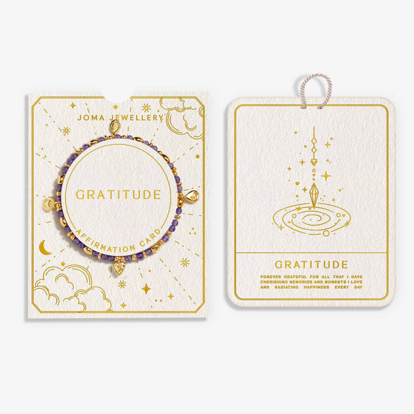 Joma Jewellery Affirmation Card 'Gratitude' Bracelet