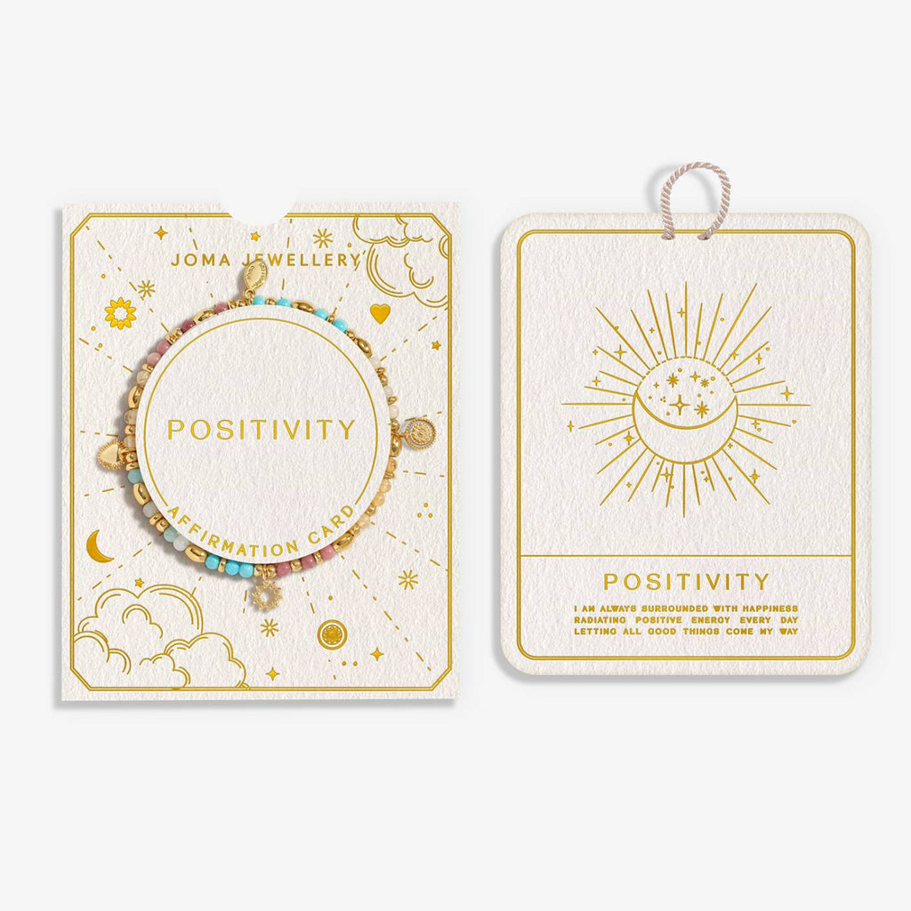 Joma Jewellery Affirmation Card 'Positivity' Bracelet