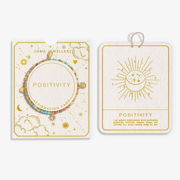 Joma Jewellery Affirmation Card 'Positivity' Bracelet