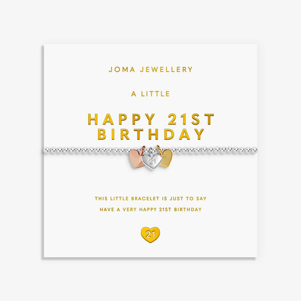 Joma Jewellery A Little Charmed Moments 'Happy 21st Birthday' Bracelet