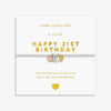 Joma Jewellery A Little Charmed Moments 'Happy 21st Birthday' Bracelet