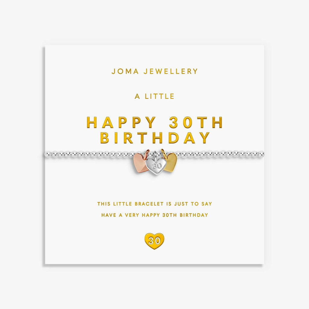 Joma Jewellery A Little Charmed Moments 'Happy 30th Birthday' Bracelet
