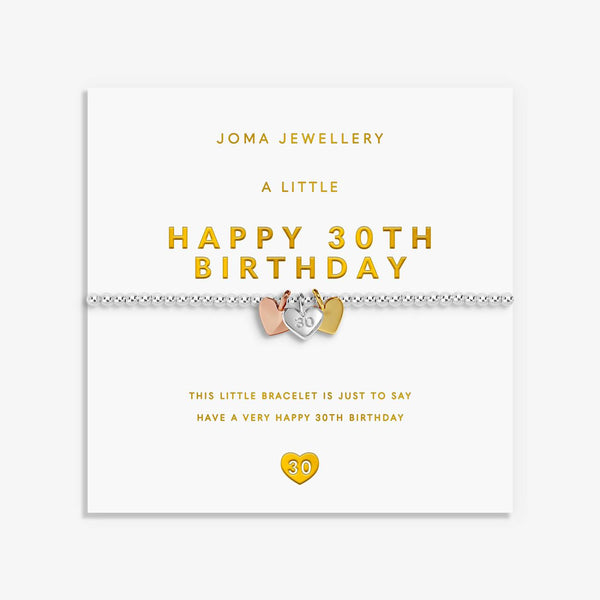 Joma Jewellery A Little Charmed Moments 'Happy 30th Birthday' Bracelet