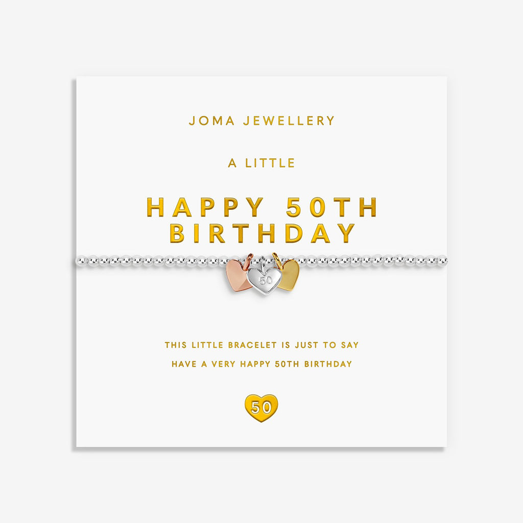 Joma Jewellery A Little Charmed Moments 'Happy 50th Birthday' Bracelet