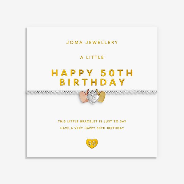 Joma Jewellery A Little Charmed Moments 'Happy 50th Birthday' Bracelet