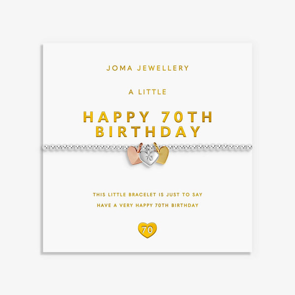 Joma Jewellery A Little Charmed Moments 'Happy 70th Birthday' Bracelet