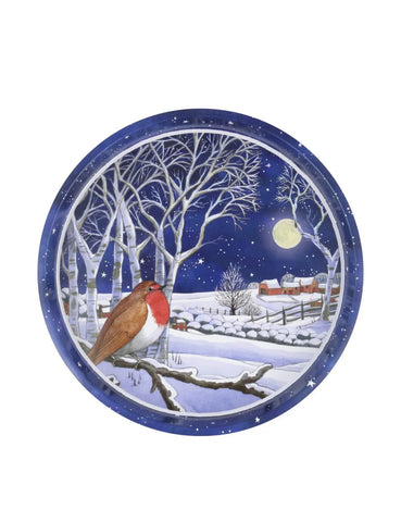 Emma Bridgewater Midnight Robin Round Tin Tray