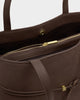 Katie Loxton Lori Suedette Tote Bag - Bitter Chocolate