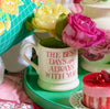 Emma Bridgewater Pink Toast My Brilliant Friend 1/2 Pint Mug