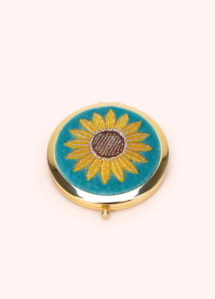Powder Embroidered Mirror - Summer Sunflower