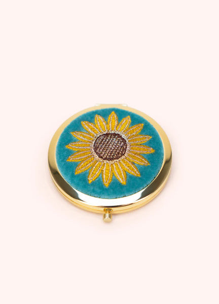 Powder Embroidered Mirror - Summer Sunflower