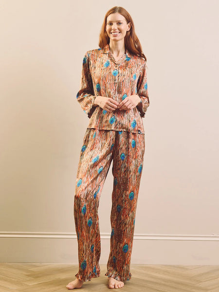 Their Nibs Festival Feathers Satin Frill Boxy Pyjama Set