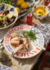 Emma Bridgewater Red & Blue Toast Fish & Chips Large Dinner Plate, 10.5 Inch