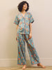 Their Nibs Charcoal Mushroom Cotton Voile Oversize Pyjama Set