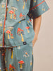 Their Nibs Charcoal Mushroom Cotton Voile Oversize Pyjama Set