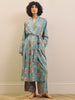 Their Nibs Charcoal Mushroom Cotton Voile Grandpa Dressing Gown