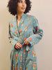 Their Nibs Charcoal Mushroom Cotton Voile Grandpa Dressing Gown