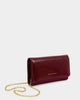 Katie Loxton Zea Patent Crackle Crossbody Purse - Cherry