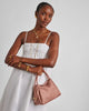 Katie Loxton Nova Woven Texture Top Handle Bag - Pink Clay