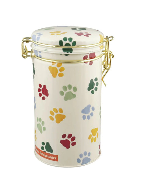 Emma Bridgewater Polka Paws Clip Lid Tin Caddy
