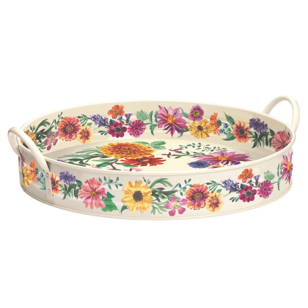Emma Bridgewater Garden Flowers Large Handled Tin Tray