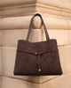 Katie Loxton Lori Suedette Tote Bag - Bitter Chocolate