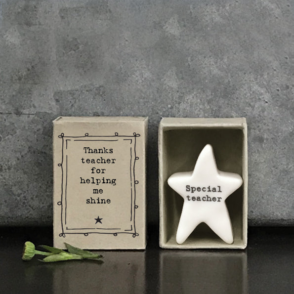 East Of India Matchbox - Thanks Teacher