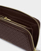 Katie Loxton Nova Woven Texture Large Purse - Chocolate