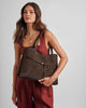 Katie Loxton Lori Suedette Tote Bag - Bitter Chocolate