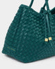 Katie Loxton Nova Hand Woven Small Shoulder Tote - Palm Green