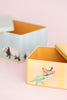 Yvonne Ellen Panda/Parakeet Rectangular Tins - Set Of Two